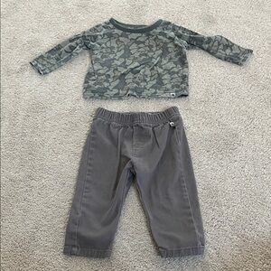 Ocean + Coast Camouflage Shirt and Gray Pants